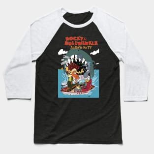 Rocky and bullwinkle Vintage Baseball T-Shirt